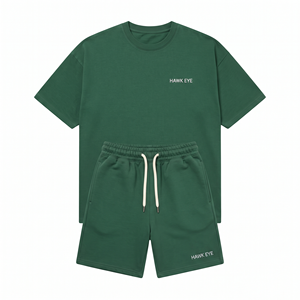 Hot Selling Summer Custom LOGO Plus Size Men's <b>T</b>-shirts Casual Sports <b>Track</b> Suit Biker Men Short Sets - Product Image 4