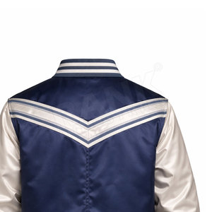 Chaqueta de Invierno Estilo Urbano, Chaqueta Varsity de Satén, Uso Diario Informal, Chaqueta Varsity de Satén - Product Image 5