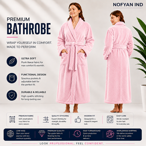 Peignoir de bain en tissu éponge super doux et luxueux pour femme, 100 % coton, broderie personnalisée, vêtements de nuit pour spa et hôtel, fabrication directe d'usine - Product Image 1