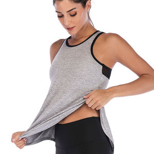 Débardeurs pour femmes personnalisés OEM, style décontracté sexy, respirants et grandes tailles, avec col rond, débardeur oversize - Product Image 2