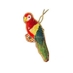 Best <b>White</b> Zari Embroidery Beaded Work Parrot Shape Stonecraft Worldwide Supply From India for <b>Christmas</b> <b>Tree</b> Stand Accessories - Product Image 1
