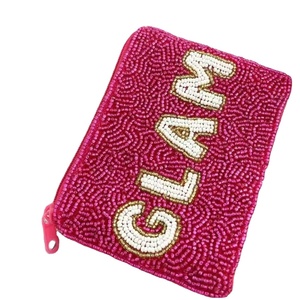 Bolsos de Fiesta para Mujer Estilo Artesanal con Bordado CRYSTAL CRAFT GLAM, Monedero con Cuentas, Cartera Dorada, Bolsos de Mano de Gamuza Hechos a Mano a la Moda - Product Image 1