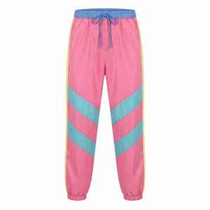 Ensemble de survêtement pour homme en nylon léger coupe ample avec veste zippée brodée et pantalon, deux pièces - Product Image 4