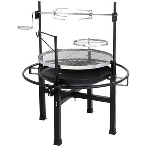 Griglia Rotonda in Acciaio Inox da 85cm con Alimentazione a Legna - Product Image 2