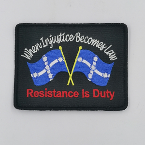 Patch brodé avec logo personnalisé |   Étiquette de marque tactique Merrow Border pour équipement de plein air |   Prix de gros d'usine - Product Image 4