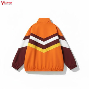 Custom ZIP Up Retro Soccer <b>Jacket</b> With Piping Blank Lightweight Softshell Nylon <b>Track</b> <b>Jacket</b> Windbreaker <b>For</b> <b>Men</b> - Product Image 2