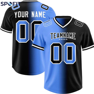 Maillot de football américain sur mesure, nouveau design, 100% polyester, haute qualité, nom d'équipe personnalisé, grande taille, col en V, manches courtes - Product Image 3