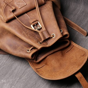 Multi-functional Waterproof <b>Leather</b> <b>Backpack</b> Anti-Theft Vintage <b>Laptop</b> Bag Genuine <b>Leather</b> Rucksack LBP-0407 - Product Image 6