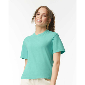 New Arrival Vintage Style Women's Crop <b>Top</b> Brand Short T-Shirt <b>Distressed</b> Washed Look Loose Knitted Breathable cheap price - Product Image 1