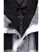 Veste en flanelle personnalisée pour homme, imprimé à carreaux, doublure polaire, manteau d'hiver à manches longues, col montant, vêtements de travail chauds pour l'extérieur