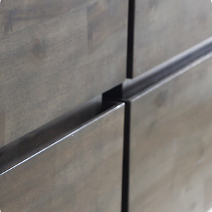 Nouvelle vanité de salle de bain murale en bois haut de gamme avec tiroirs, armoires, vasque en céramique et miroir inclus – Design moderne, montage facile et robuste - Product Image 2