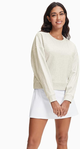 Sudadera Oversize de Cuello Redondo para Mujer, Color Liso, Hombros Caídos, Manga Larga - Product Image 3