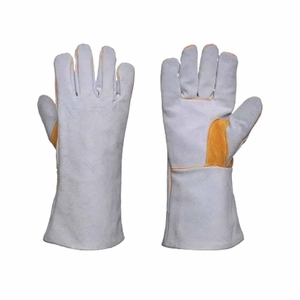 Gants de soudure en cuir de vachette pleine fleur pour le hockey, résistants à l'abrasion, pour la lutte contre les incendies et le barbecue, durables, vente en gros - Product Image 2