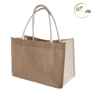 Sac de courses en jute écologique grande capacité avec couche intérieure laminée - Product Image 2