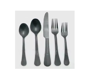 Wholesale Premium Quality Hotel Stainless Steel <b>Cutlery</b> <b>Set</b> <b>Black</b> Silverware Flatware Knife Fork Spoon for Restaurants& Home Use - Product Image 2