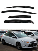 Déflecteurs de vitres GCS FD604 pour Ford Focus 2011-2018 berline/hatchback, pare-soleil durable en acrylique, protection contre la pluie, 3M