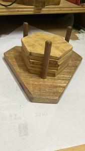 Posavasos de madera, posavasos de cocina, posavasos artesanales, artículo de madera, posavasos. - Product Image 5