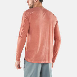Camiseta de yoga para hombre, 100% poliéster, cuello redondo, ropa deportiva, venta al por mayor. - Product Image 2