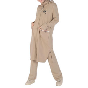 Ensemble de yoga et de sport modeste pour femmes musulmanes – Broderie unie, décontracté, écologique, respirant, 100 % polyester, pour la gym et le fitness - Product Image 5