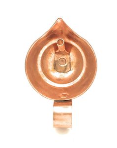 Pure Copper Diya for Pooja with Wick Holder Medium Single Deepam Oil Lamp for <b>Home</b> <b>Temple</b> Aarti Festive Decor - Product Image 3