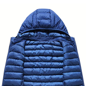 Chaleco Bomber con Cuello en V para Hombre, Ecológico, Transpirable, Resistente al Viento, con Cierre de Cremallera y Bolsillos, Tejido de Poliéster/Nailon, Estilo Casual para Otoño - Product Image 3