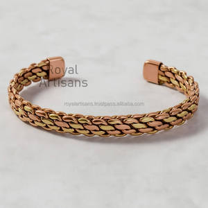 Handmade Pure Copper Magnetic Cuff Bracelet Heavy Antique Style Bio <b>Bangle</b> for Men and Women - Product Image 3