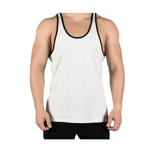 Débardeur de musculation personnalisé pour homme avec logo couleur, en polyester/coton respirant et à séchage rapide, idéal pour la gym et l'entraînement - Product Image 2