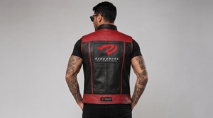 Chaleco de cuero premium para hombre con forro interior suave, costuras resistentes, forma clásica y bolsillos prácticos para montar a caballo, actividades al aire libre y uso casual. - Product Image 4