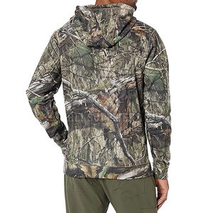 Hot Sale Heavy <b>Weight</b> Cotton Real <b>Tree</b> Jungle Print Hoodie Hunting Wear Cotton Blended Camo Hunting Hiking Men's Hoodies - Product Image 2