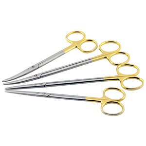 Tijeras Quirúrgicas Dentales Rectas de 18 cm con Mango Dorado y Insertos de Carburo de Tungsteno de Acero J1, Instrumento Quirúrgico de Acero Inoxidable Pasivado - Product Image 6