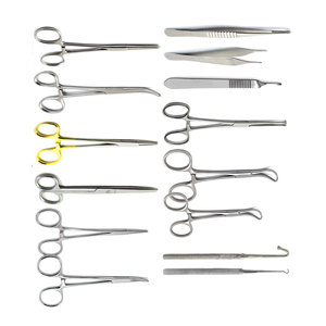 Kit de Instrumentos Quirúrgicos Veterinarios para Esterilización de Perreras con Pinzas de Bloqueo y Tijeras de Precisión para Cirugía Animal y Reproducción de Mascotas - Product Image 1