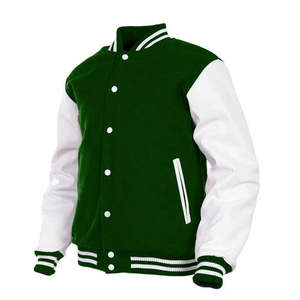 Chaqueta Varsity de Lana para Hombre, Bordada Personalizada OEM, con Mangas de Cuero, Nueva, Transpirable - Product Image 3