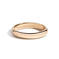 Özel 4mm 14K 18K Rodyum Kaplama Donut Şeklinde Ağır Yuvarlak Kubbeli Elmas Alyans Unisex Kalın Üst Üste Takılabilen Erkek Kadın Hediye Toptan