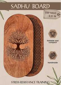 Planche Sadhu en bois faite à la main avec clous en cuivre – Outil premium pour le yoga, la méditation, les séances d'entraînement et les décorations murales - Product Image 4