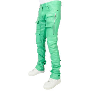 Pantalones de Cuero para Hombre Hechos en Fábrica, Venta al por Mayor, la Mejor Calidad, Estilo Casual, Corte Recto, Personalizables, Teñido Liso, Secado Rápido - Product Image 3