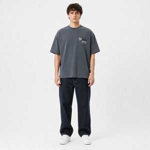 T-shirt pour homme en coton 100% de 280 g/m², impression personnalisée en relief, vente en gros, streetwear - Product Image 4