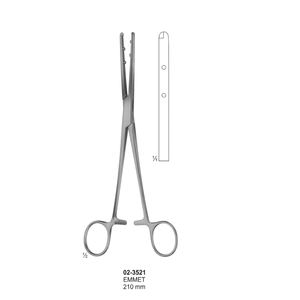 Pinzas Emmet de 210 mm |   Instrumento Quirúrgico de Acero Inoxidable de Primera Calidad, Clase I - Product Image 1