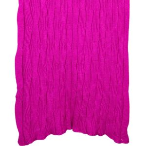 Pink Cable Knit <b>Wrap</b> <b>Shawl</b> Soft Warm Fashion Scarf Women Casual Winter Shoulder Cover Elegant Cozy Outerwear Accessory - Product Image 5