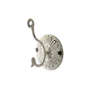 Gancho Doble de Pared con Motivo de Hoja de Metal Negro Rústico, Diseño Vintage en Espiral, para Colgar Abrigos, Sombreros y Toallas, Accesorios de Ferretería - Product Image 4