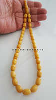 Perles de prière islamiques Tasbih Misbah Subha en résine ambrée mate 33 chapelet musulman ovale Dhikr Zikr Tasbeeh pour cadeau de méditation Namaz