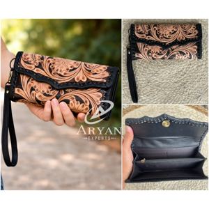 Expo de Marzo 2026: Nueva Cartera de Cuero Grabada a Mano para Mujer, Cartera de Mano de Moda al por Mayor, Cartera de Lujo Personalizada para Teléfono - Product Image 1