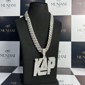 Munjani Impex - Colgante de Plata de Ley 925 con Diamante Corte Baguette, Certificado IGI, Joyería Fina para Hombre, Estilo Cristiano de Lujo - Product Image 4