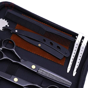 Professional Hairdressing Scissors <b>Set</b> With Thinning Shears And Combs Stainless Steel Tools For <b>Barbers</b> And Stylists - Product Image 2