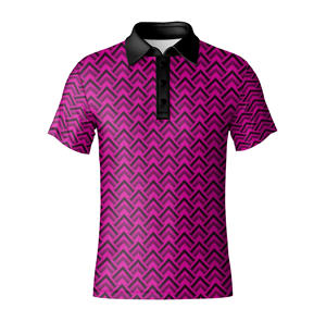 Camiseta de Golf de Alto Rendimiento, Tela de Poliéster y Spandex de Alta Calidad, Polo de Golf de 3 Botones para Hombre, Fabricante de Ropa de Manga Corta - Product Image 3