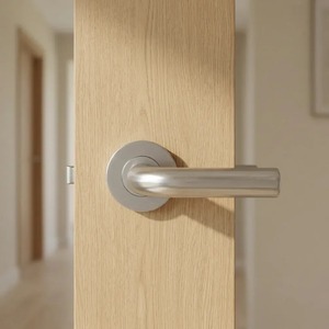 Poignée de porte à levier en acier inoxydable mat écologique pour portes intérieures, portes de chambre, portes de bureau, disponible à prix abordable - Product Image 2