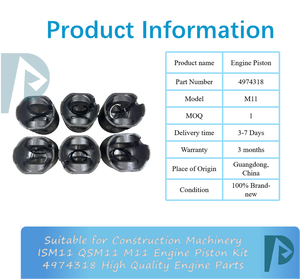 Kit de Pistón para Motor de Maquinaria de Construcción ISM11/QSM11/M11 4974318, Repuestos de Excavadora de Alta Calidad, 3 Meses de Garantía - Product Image 3