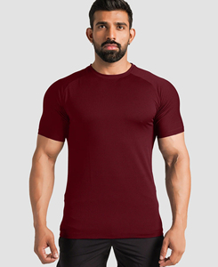Camiseta Deportiva para Hombre, Transpirable, Corte Ajustado, Material Spandex/Poliéster, Impresión Digital Personalizable - Product Image 1