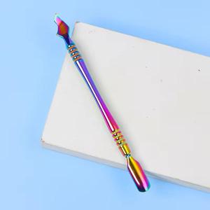 MORJE Surgical Dual-End Stainless Steel <b>Nail</b> Cuticle Pusher Tool Reusable Manicure Double Head Rainbow Color - Product Image 6