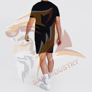 Vêtements pour hommes, t-shirts et shorts, ensembles de deux pièces, vêtements de sport, décontractés, taille plus, style streetwear, ensemble pour hommes - Product Image 2
