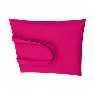 Hand Carry Custom Logo And SIze Multifunctional Solid Pink Blank <b>Bag</b> With <b>Long</b> Handle Cotton Material For Shopping - Product Image 4